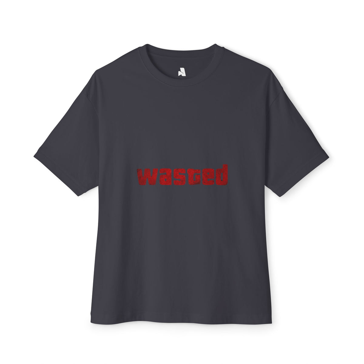 Wasted Graphic Tee — Minimal Red 'wasted' Boxy T-Shirt