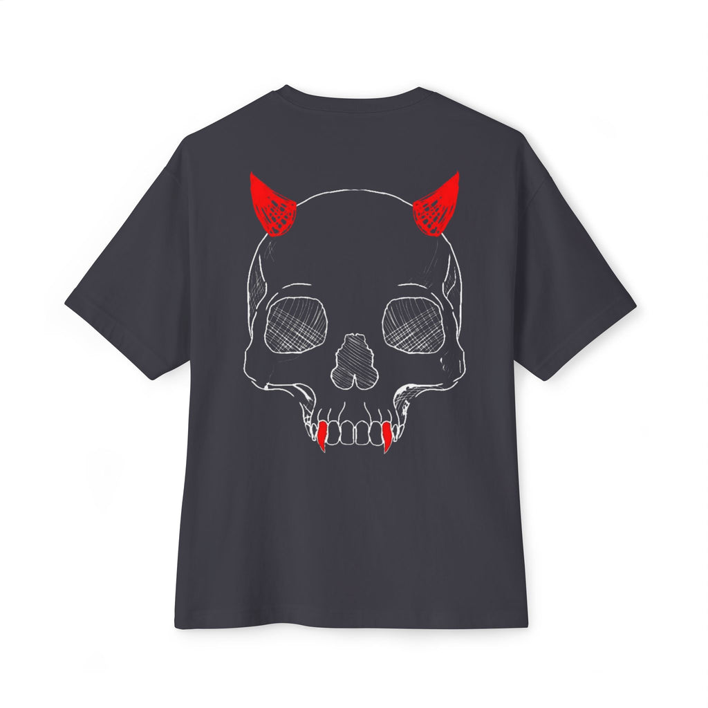Doodled Skull Oversized Boxy Tee