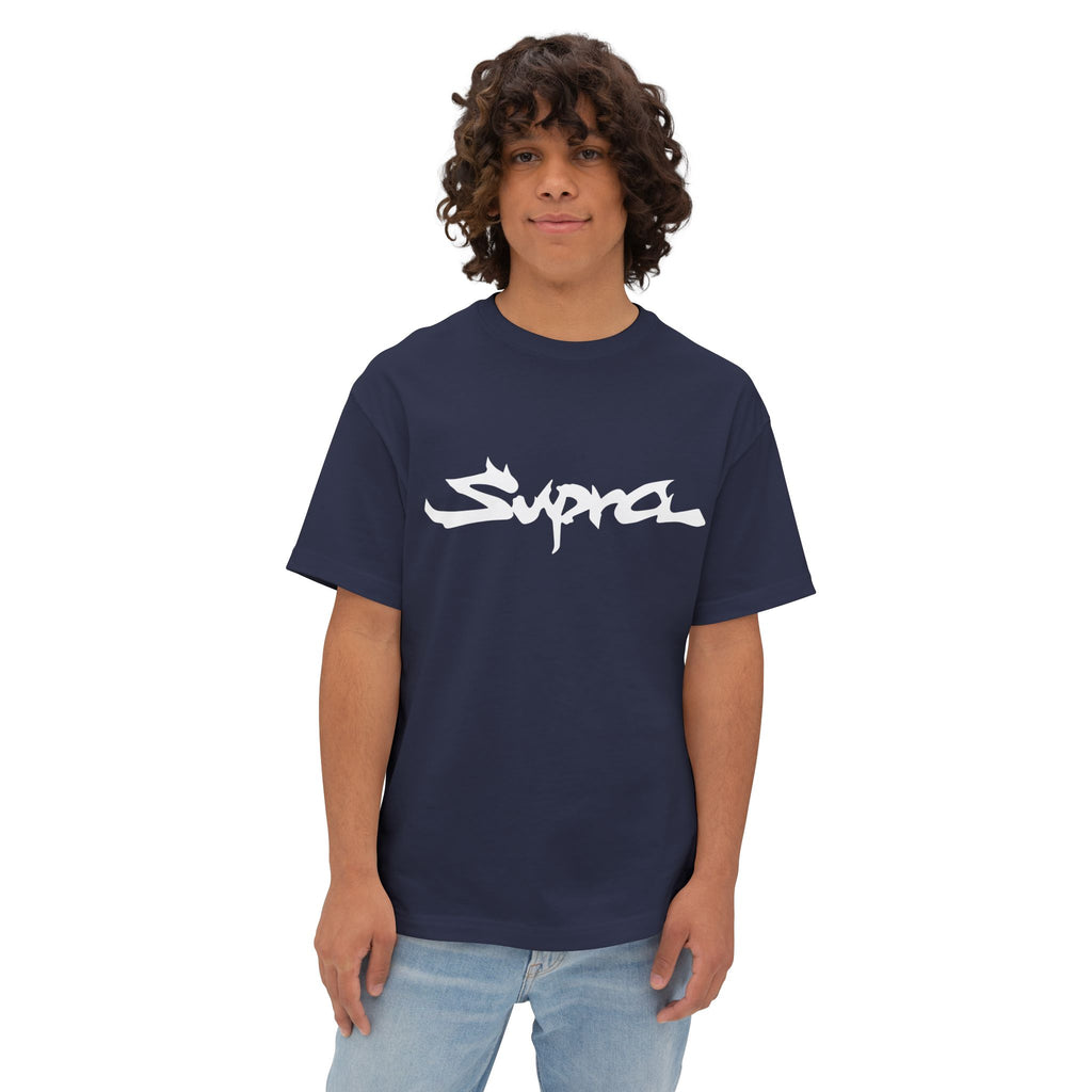 T-Shirt — 'Supra' Graffiti Logo Oversized Boxy Tee