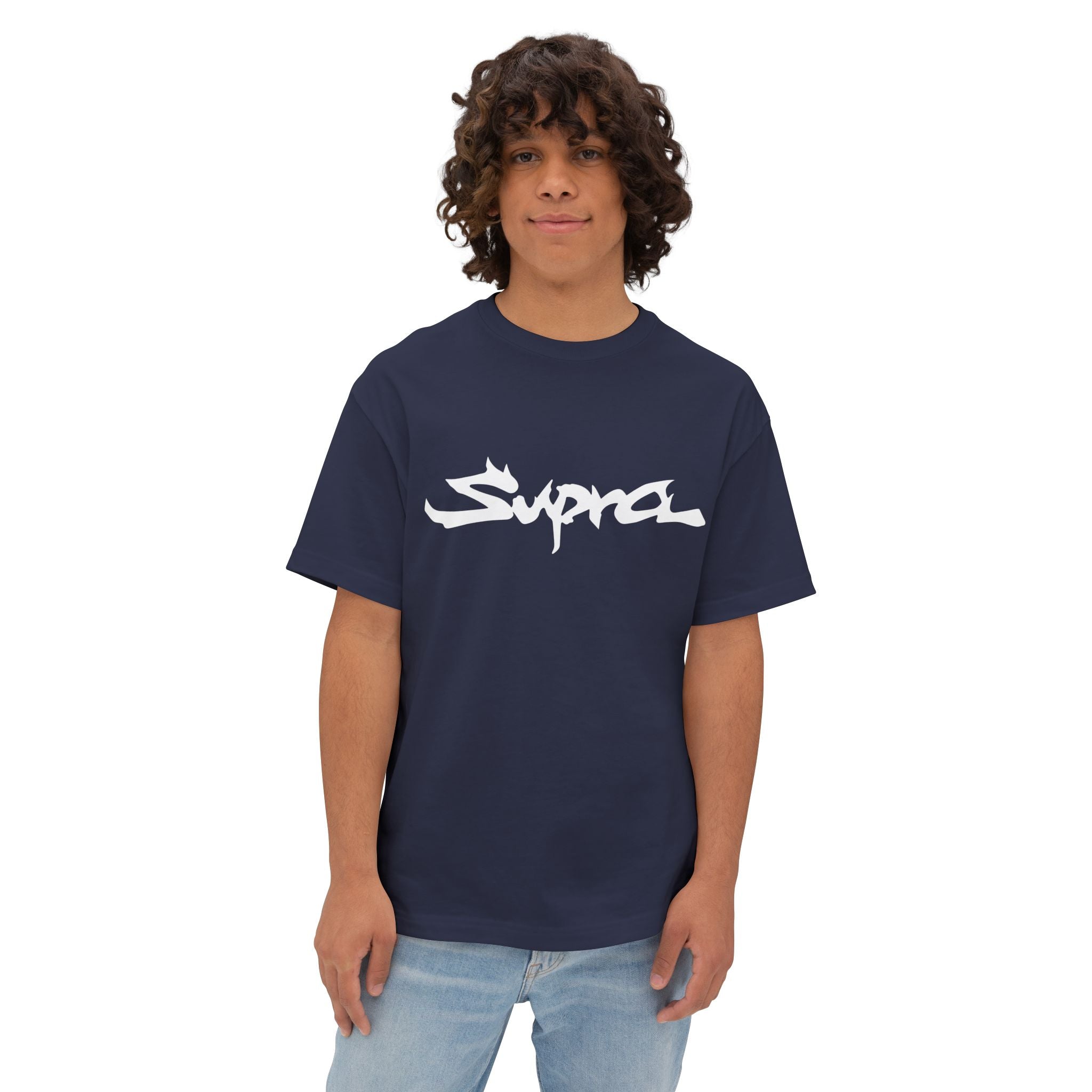 T-Shirt — 'Supra' Graffiti Logo Oversized Boxy Tee
