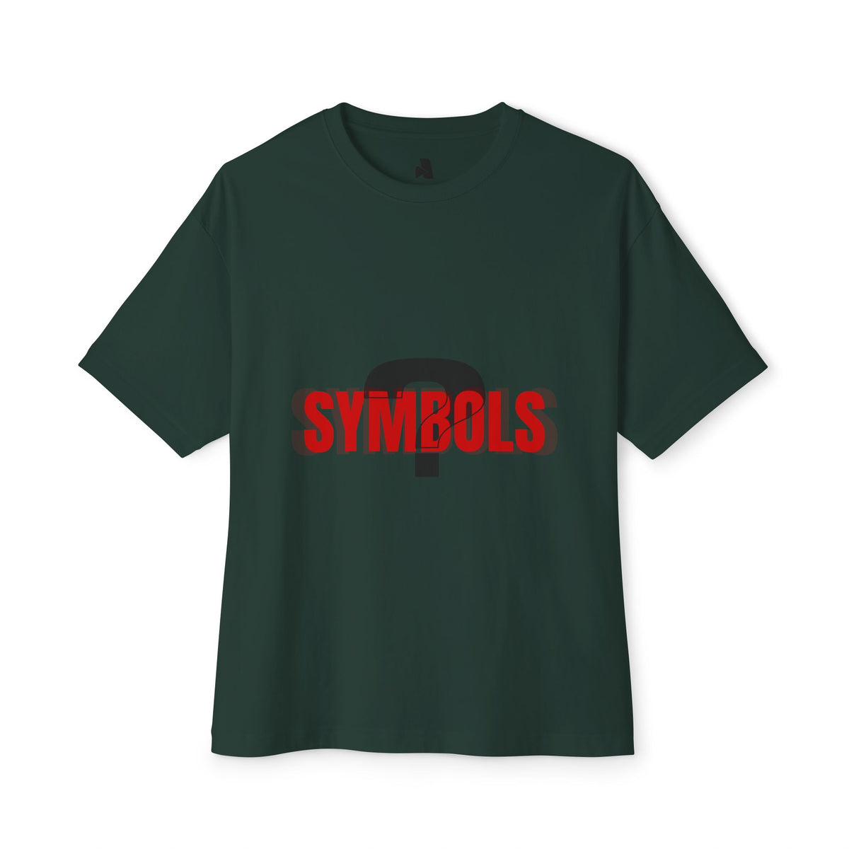Boxy Tee — 'SYMBOLS?' Graphic Oversized Cotton Tee