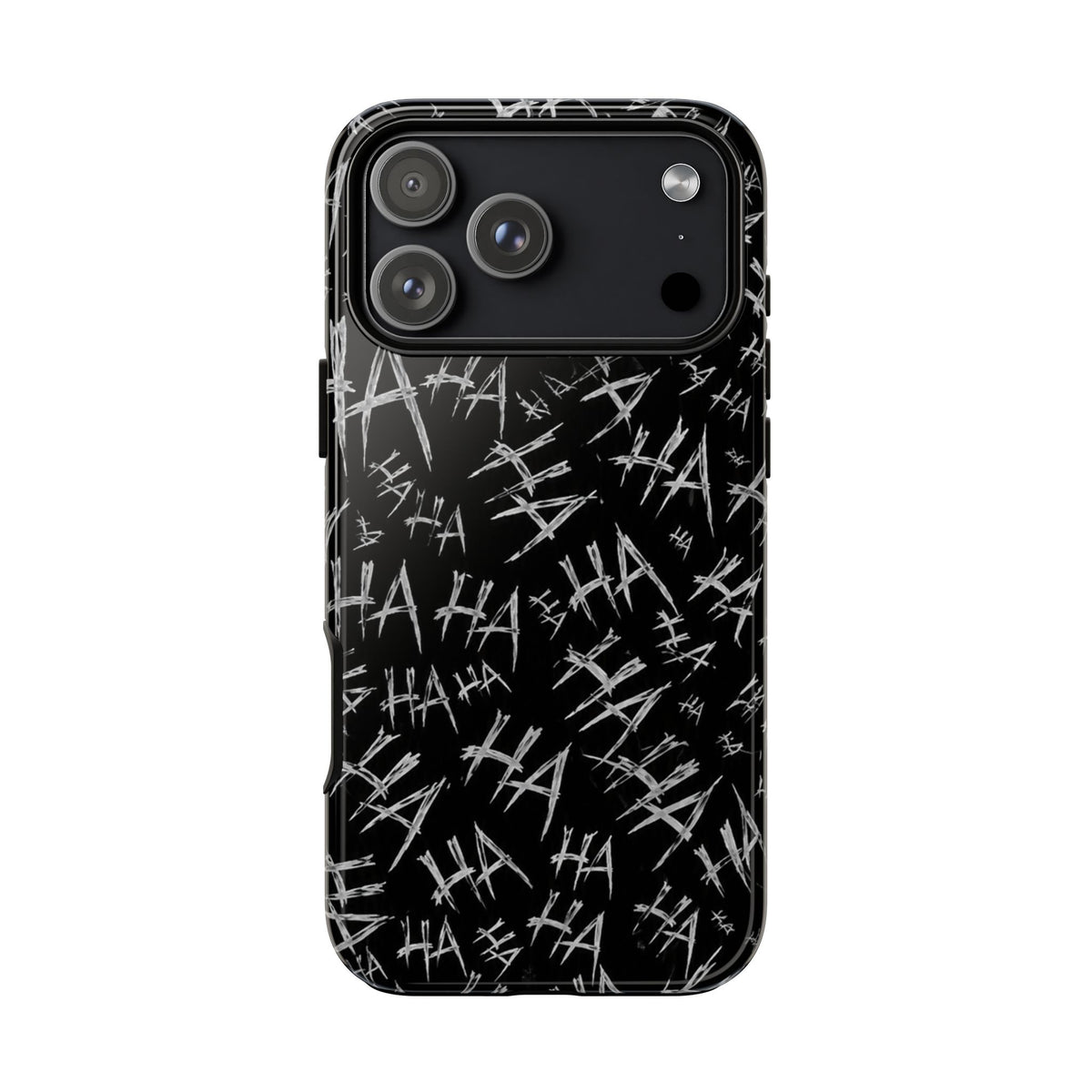 Phone Case — Black 'HA' Graffiti Pattern Protective Case