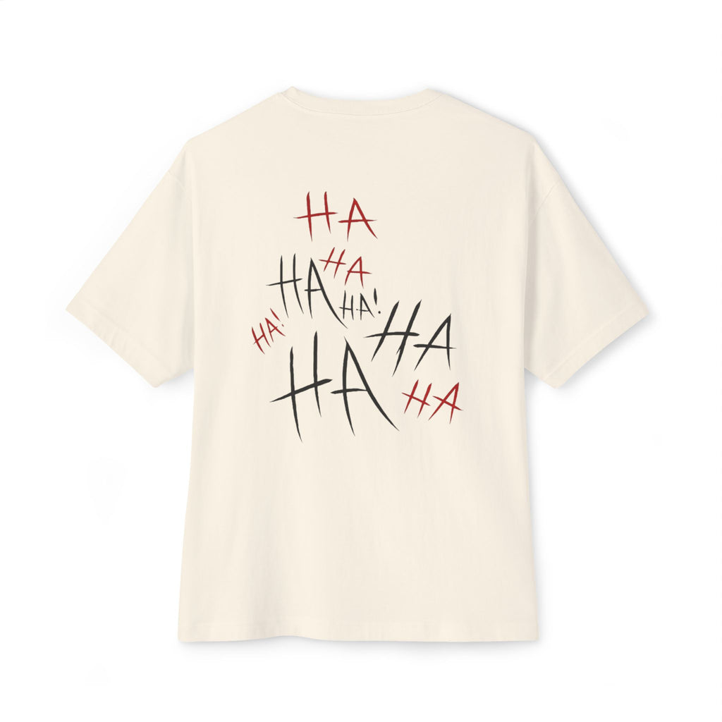 Boxy Tee — Minimal 'HA HA' Sketch Graphic T-Shirt