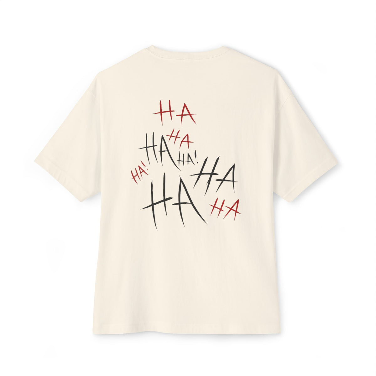 Boxy Tee — Minimal 'HA HA' Sketch Graphic T-Shirt