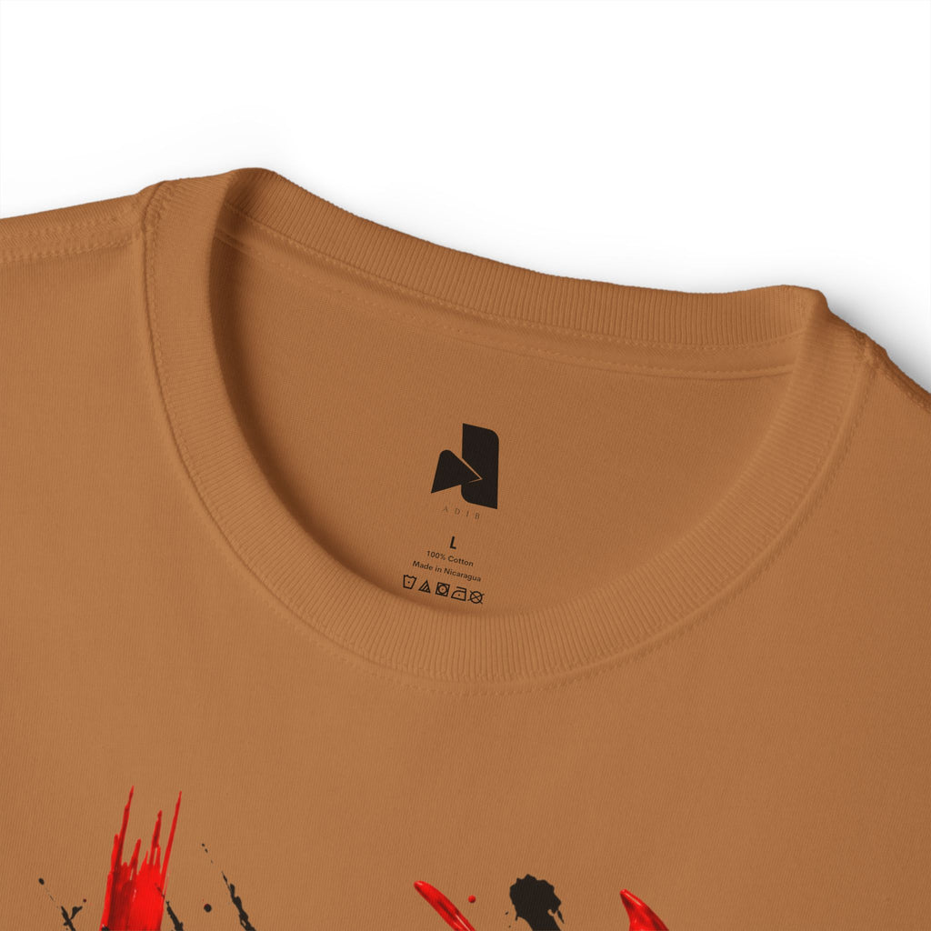 Boxy Tee — Red & Black Grunge X Graphic