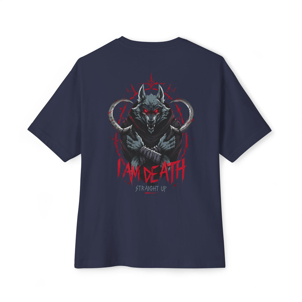 Death Graphic Tee — Gothic Punk Oversized Boxy T-Shirt