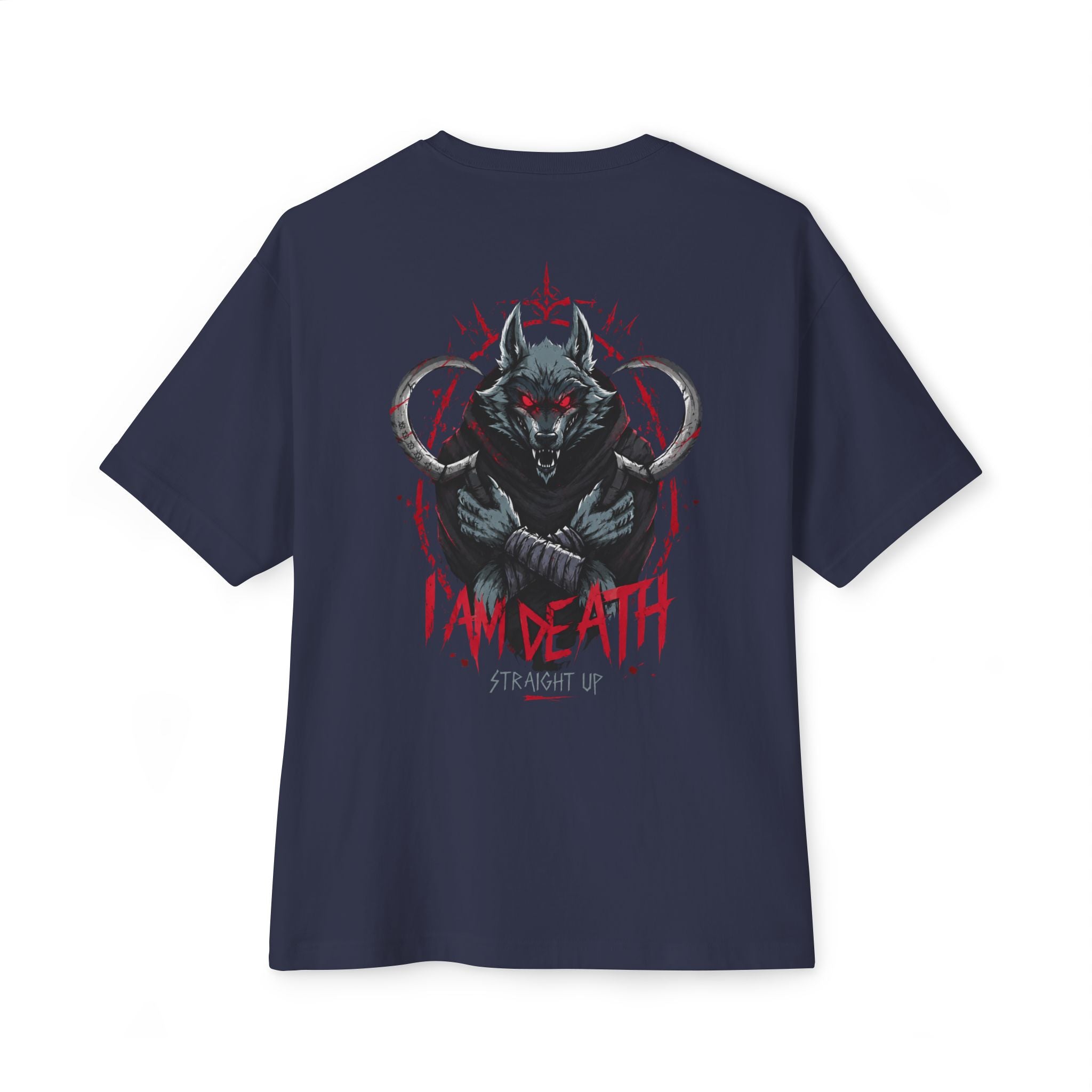 Death Graphic Tee — Gothic Punk Oversized Boxy T-Shirt