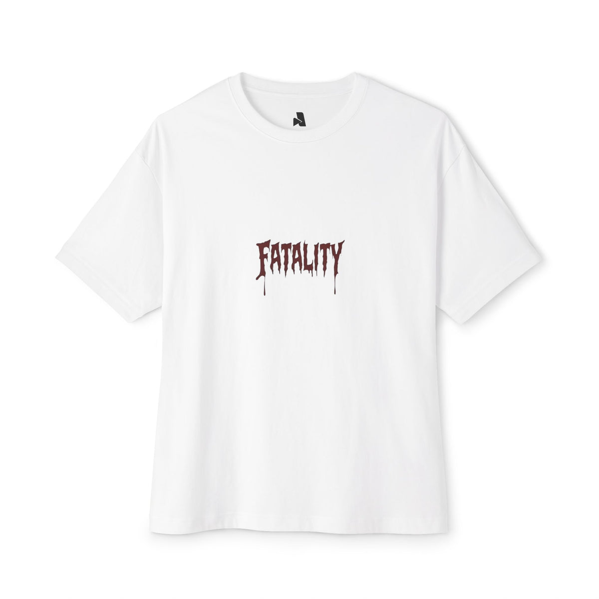 Fatality Graphic Tee — Horror Drip Text Boxy T-Shirt