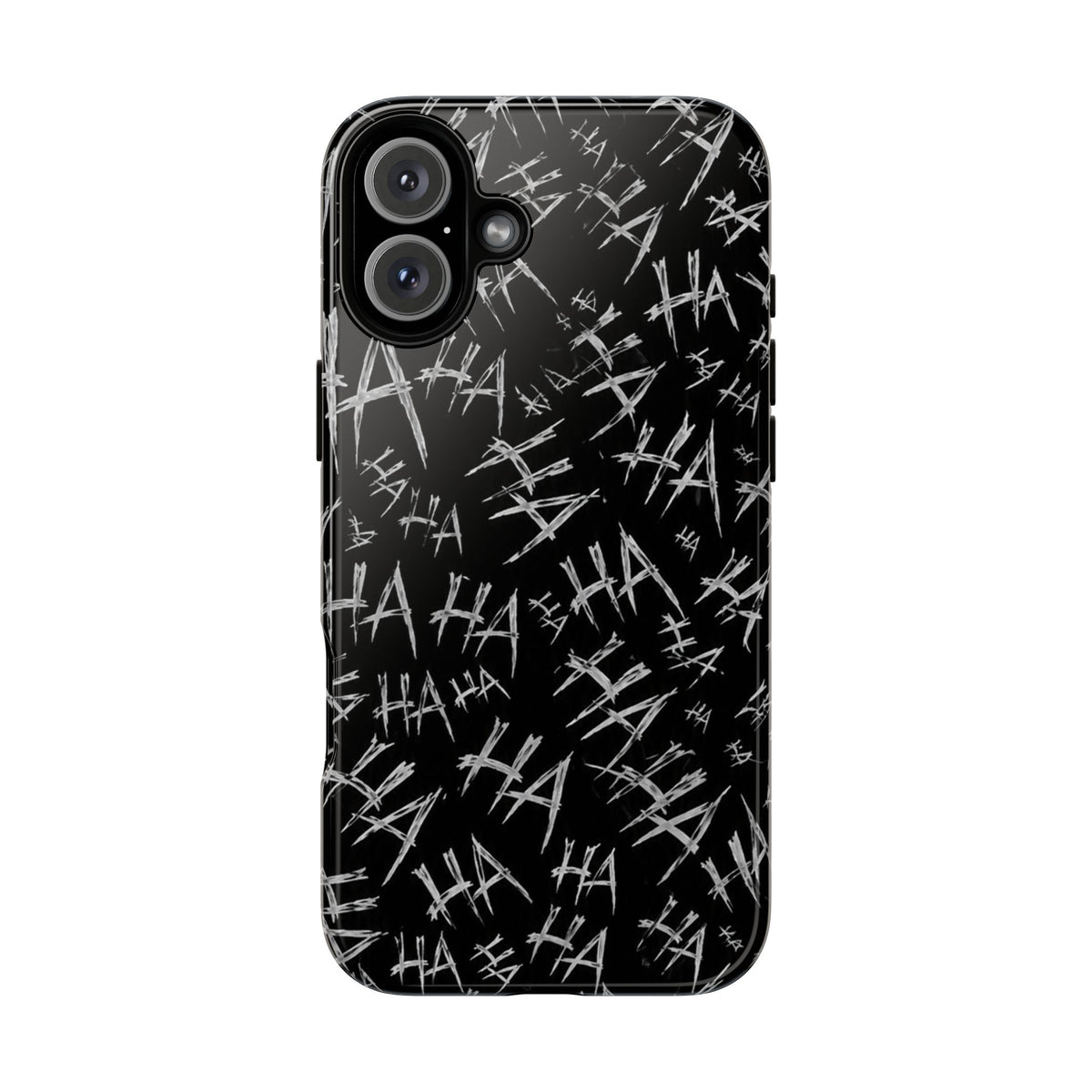 Phone Case — Black 'HA' Graffiti Pattern Protective Case
