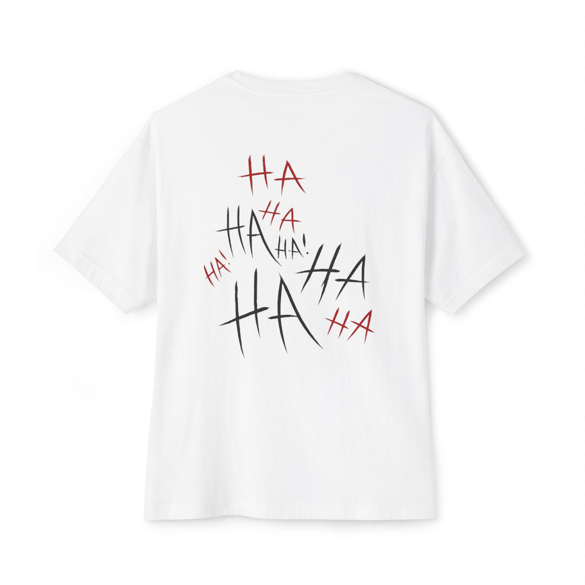Boxy Tee — Minimal 'HA HA' Sketch Graphic T-Shirt