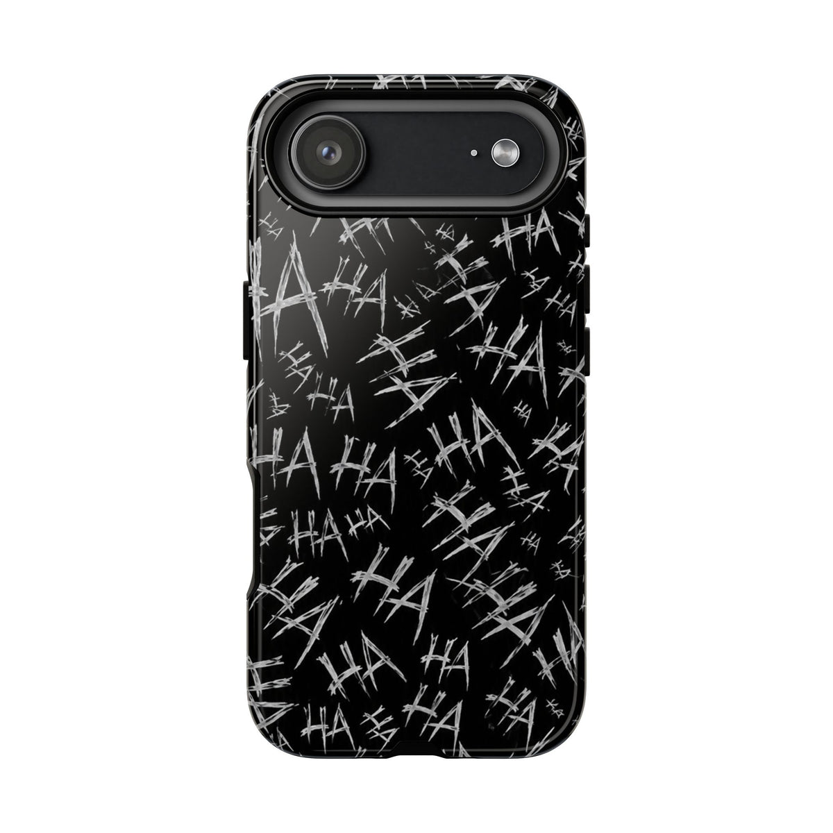 Phone Case — Black 'HA' Graffiti Pattern Protective Case