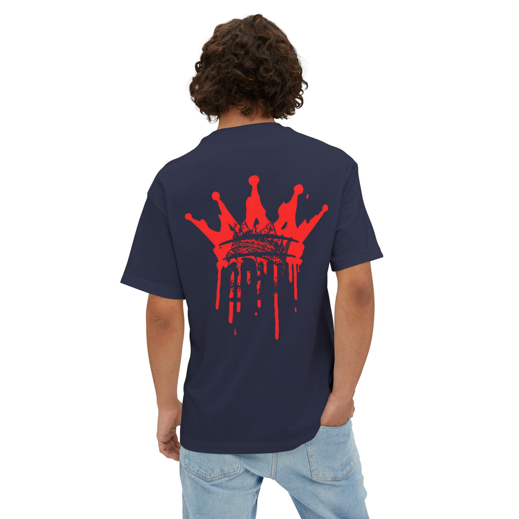Boxy Tee — Red Drip Crown Graphic T‑Shirt