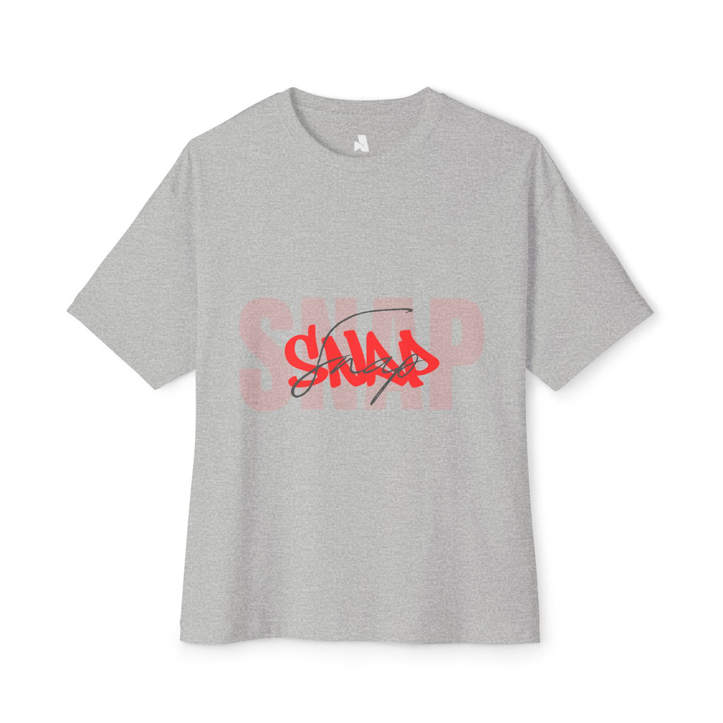 Boxy Tee — 'SNAP' Red Graffiti Logo Oversized T-Shirt