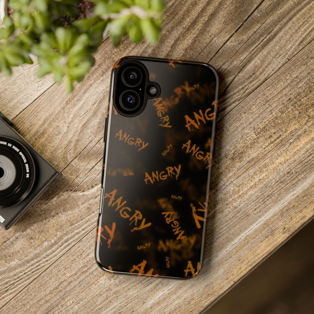 "ANGRY" Pattern Tough Phone Cases