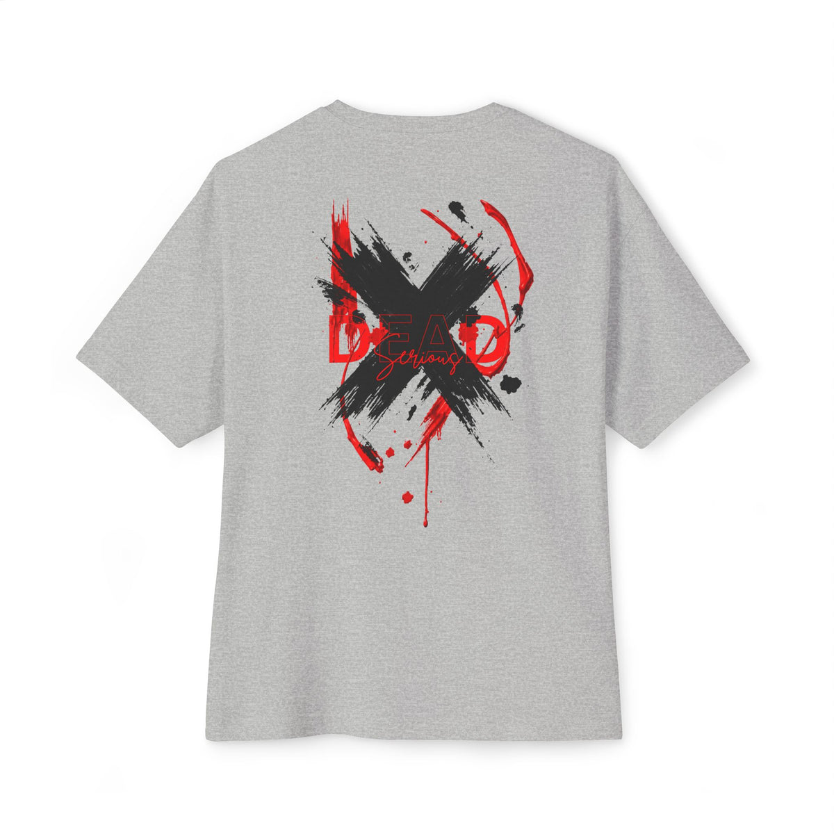 Boxy Tee with Grunge Paint X Graphic — Oversized Streetwear T-Shirt