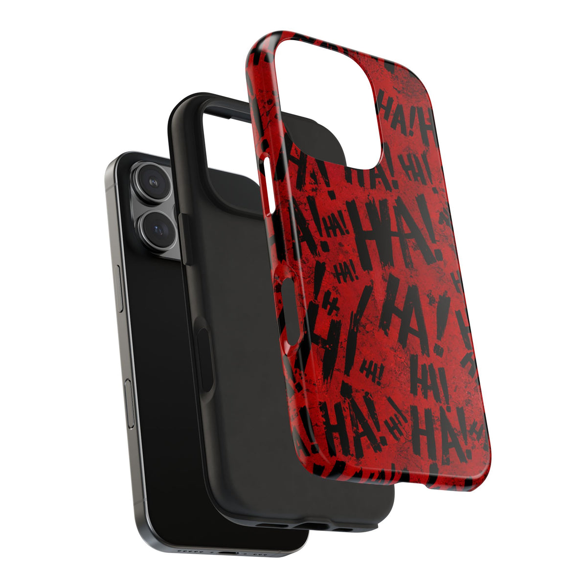 Phone Case — Red "HA!" Comic Laugh Pattern Tough Case
