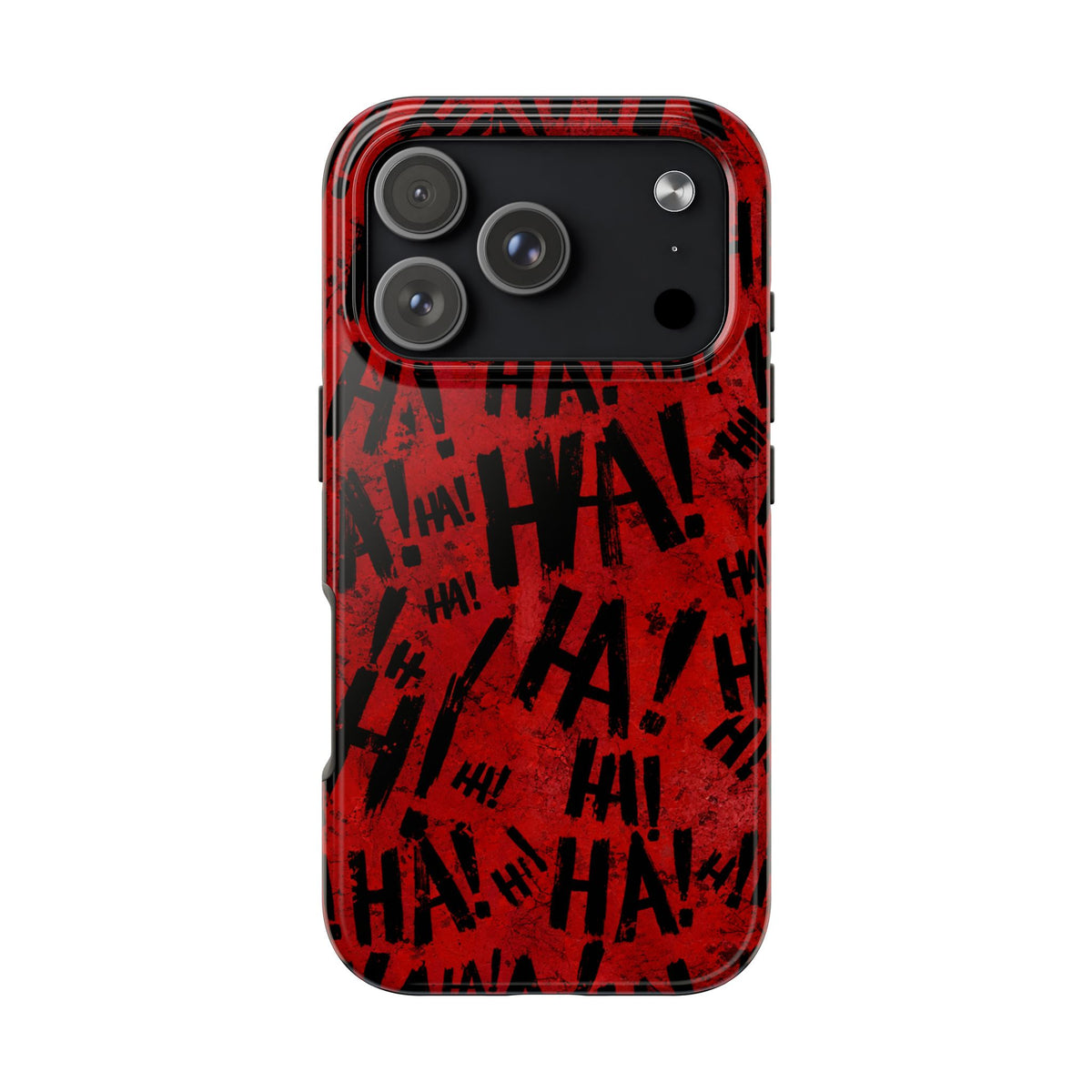 Phone Case — Red "HA!" Comic Laugh Pattern Tough Case