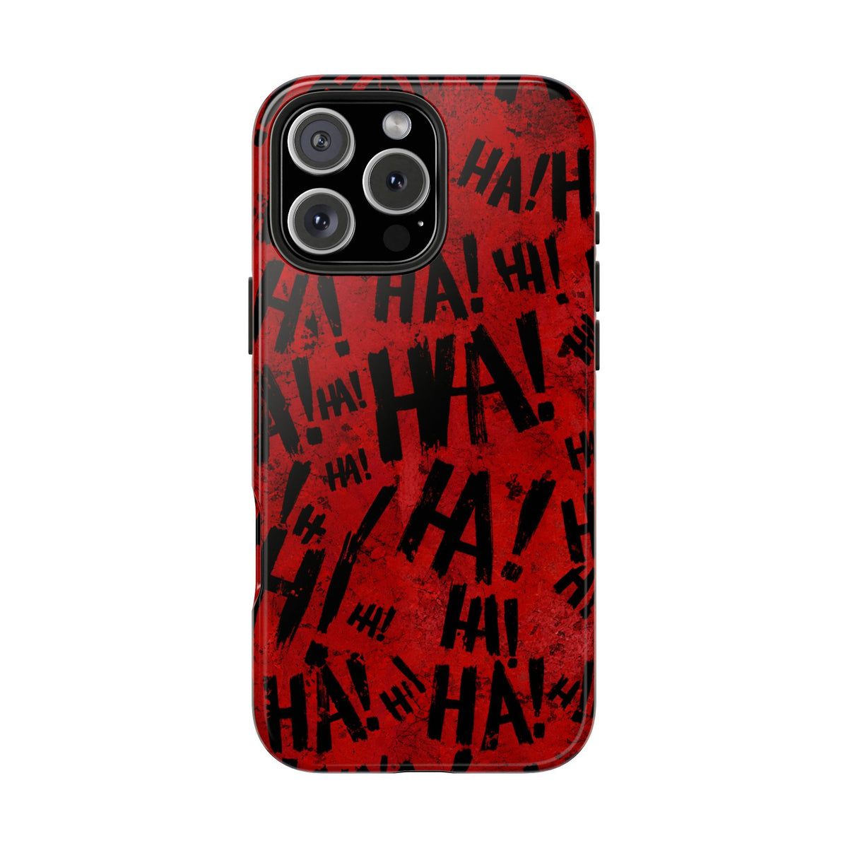 Phone Case — Red "HA!" Comic Laugh Pattern Tough Case