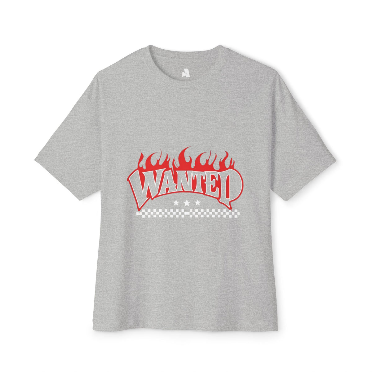 Wanted Flame Graphic Tee — Oversized Boxy T‑Shirt