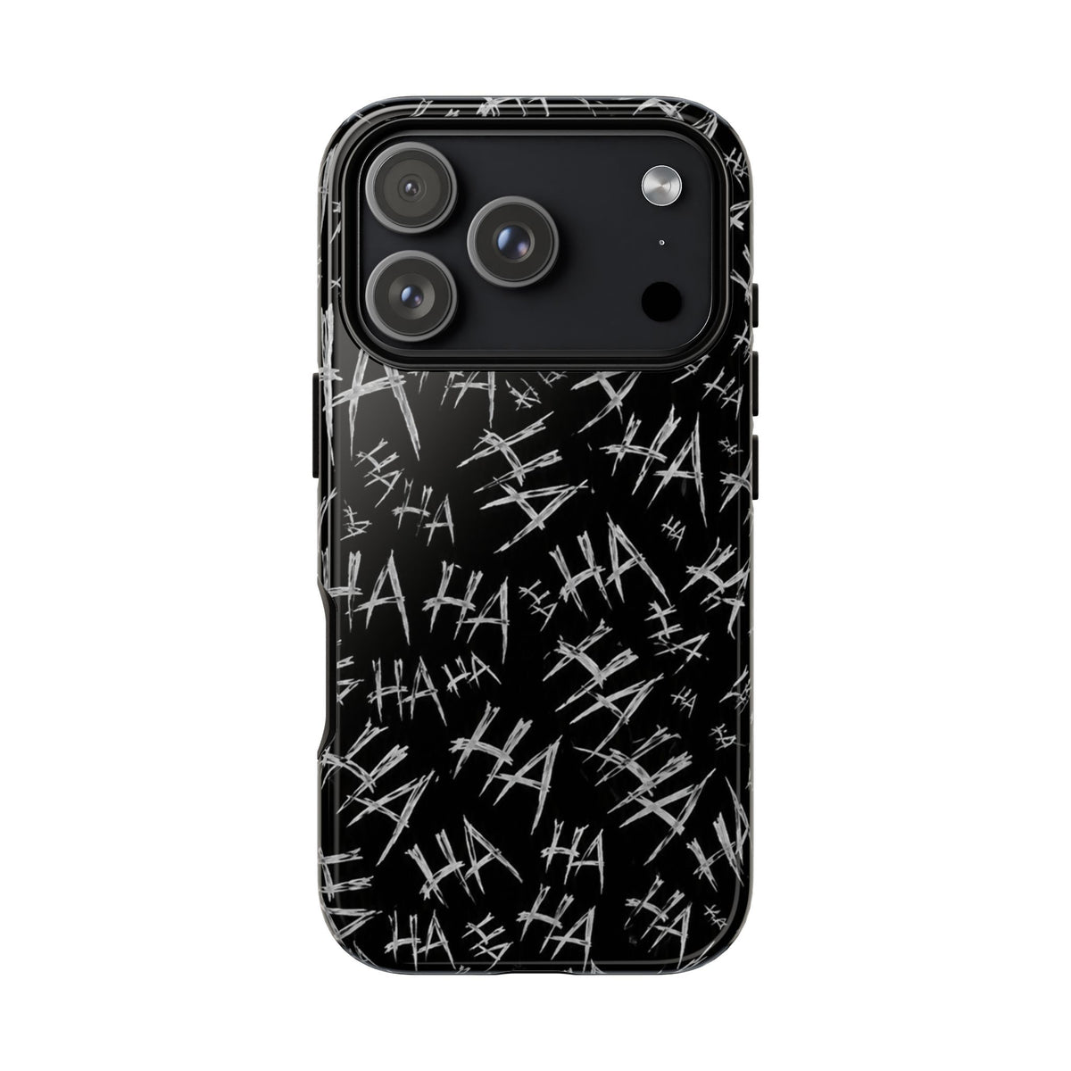 Phone Case — Black 'HA' Graffiti Pattern Protective Case