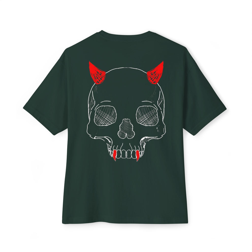 Doodled Skull Oversized Boxy Tee