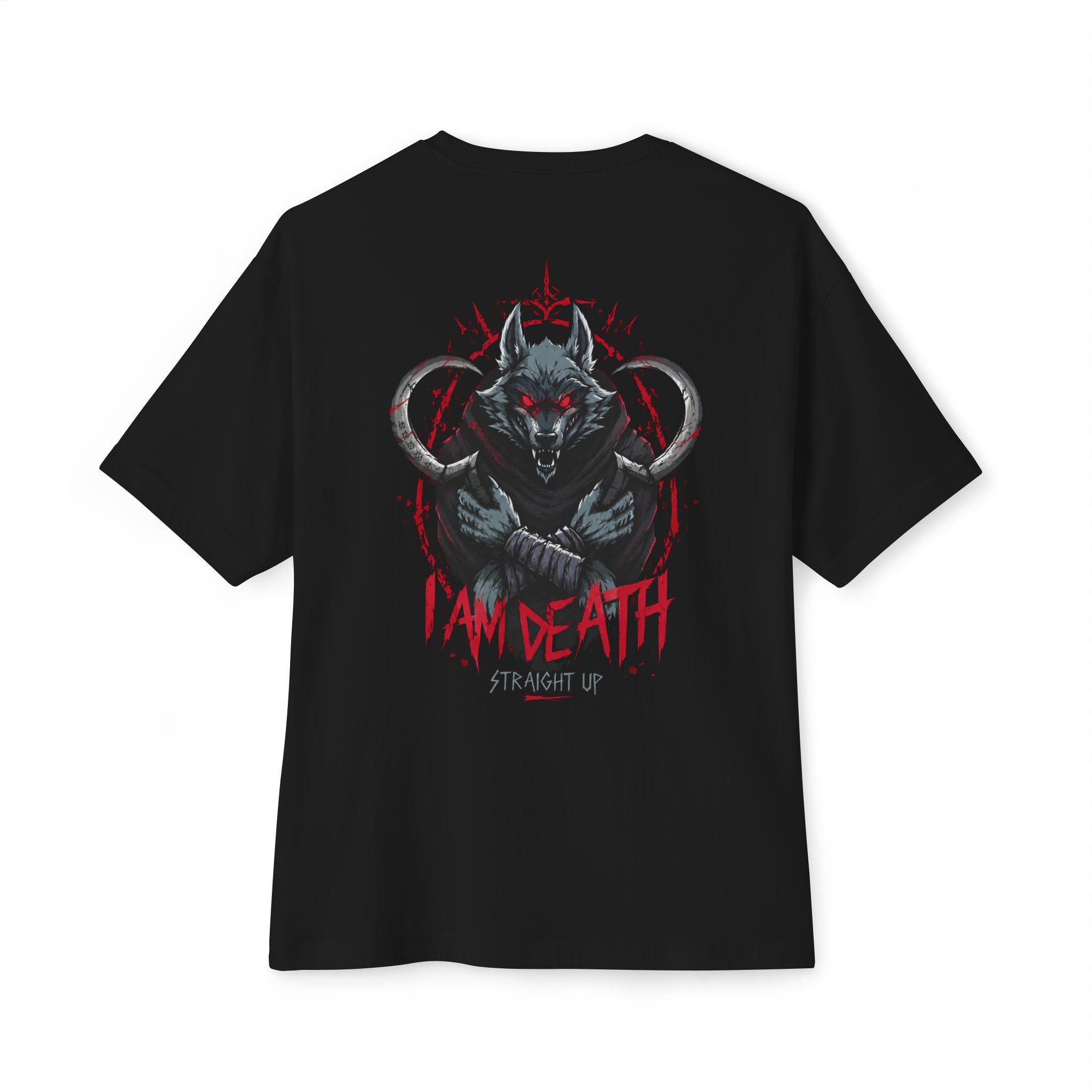 Death Graphic Tee — Gothic Punk Oversized Boxy T-Shirt
