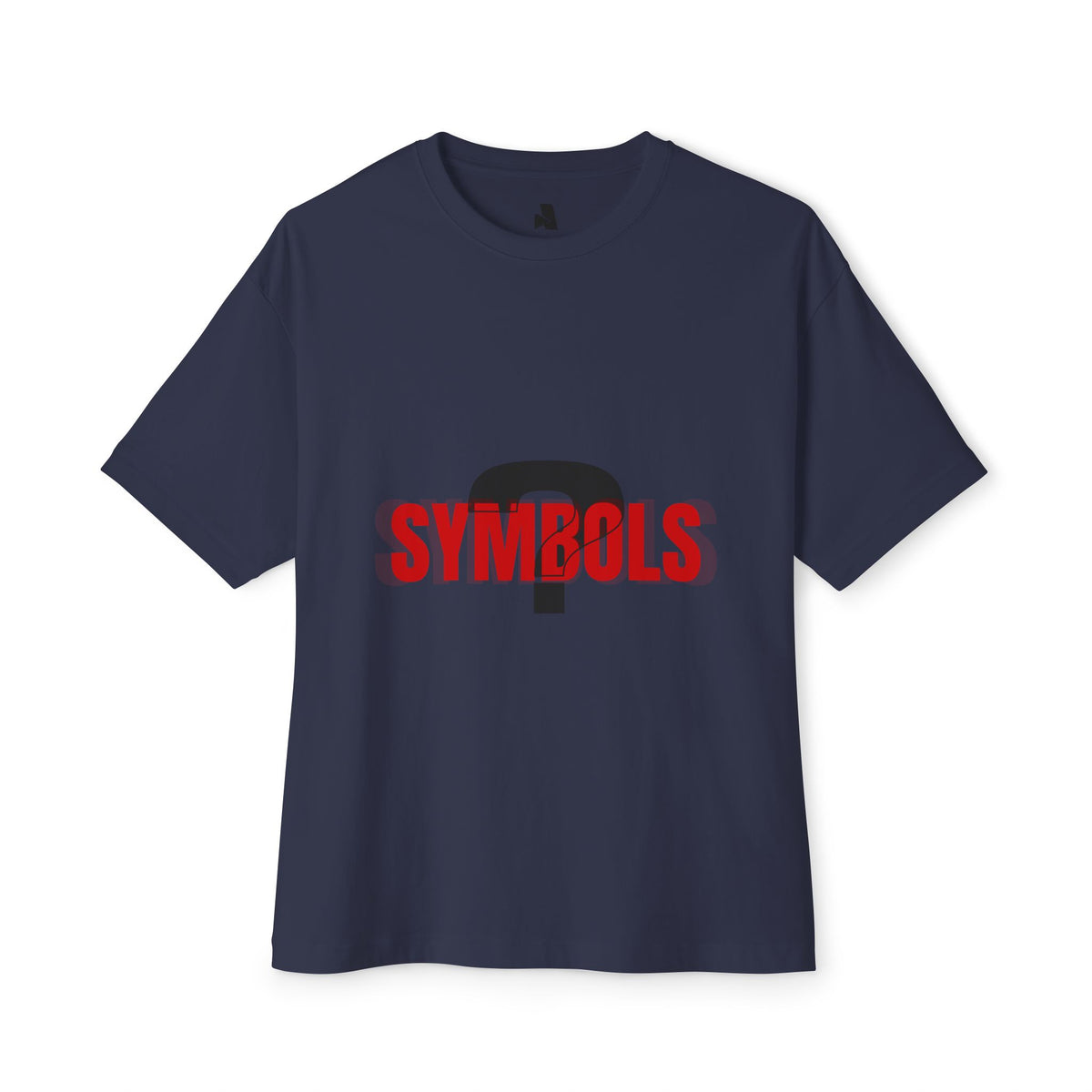 Boxy Tee — 'SYMBOLS?' Graphic Oversized Cotton Tee