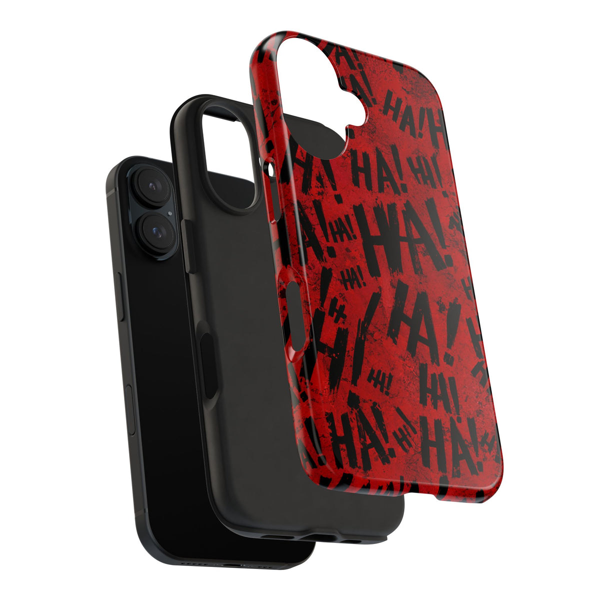 Phone Case — Red "HA!" Comic Laugh Pattern Tough Case
