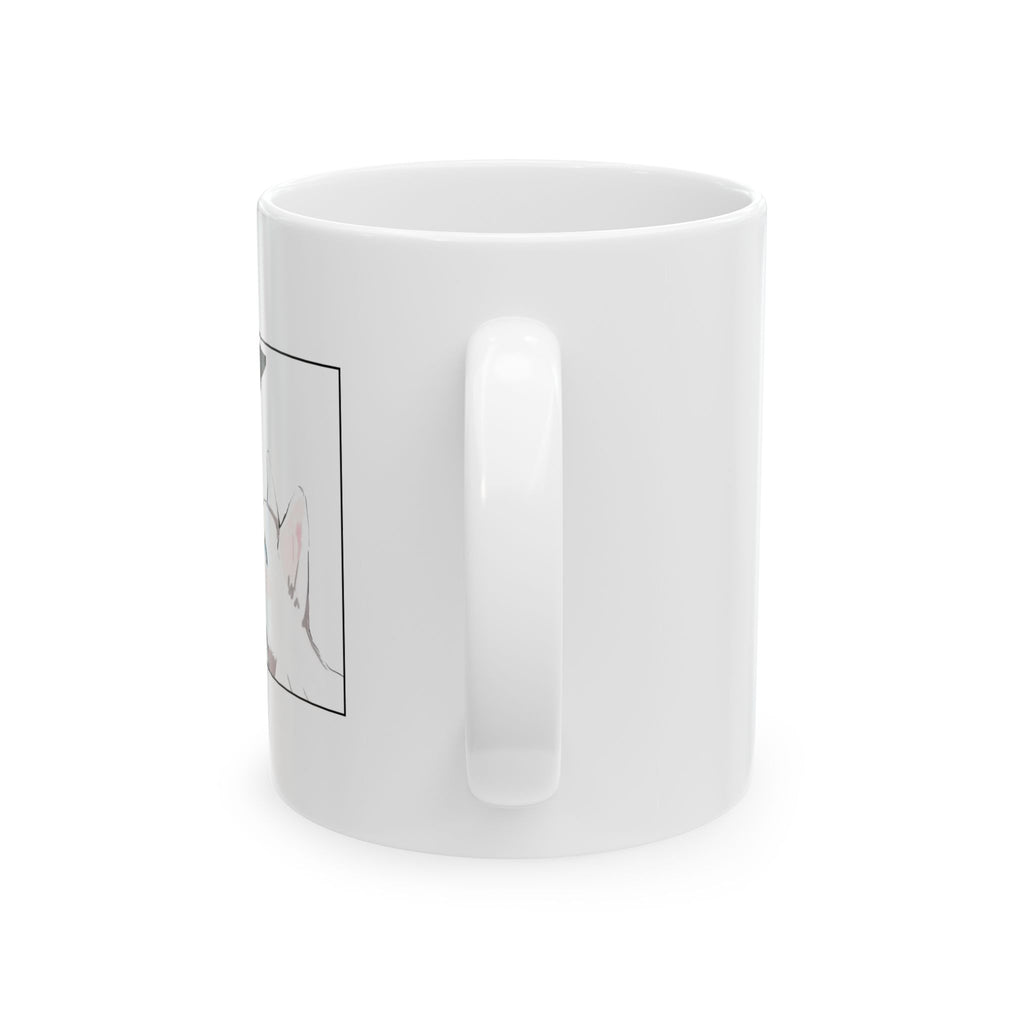 Minimal Cat Sketch Ceramic Mug — Cute Line Art Coffee Cup (11oz, 15oz)