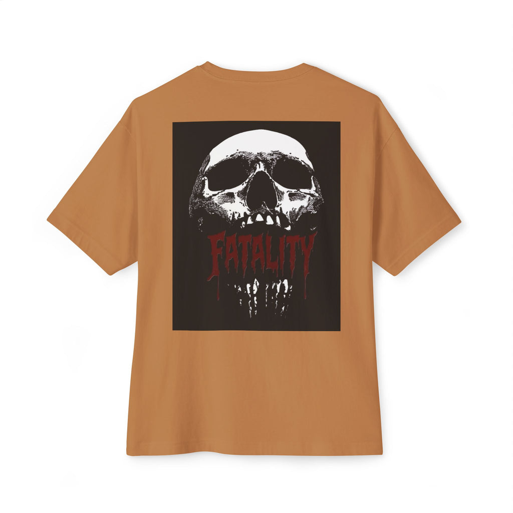 Fatality Graphic Tee — Horror Drip Text Boxy T-Shirt