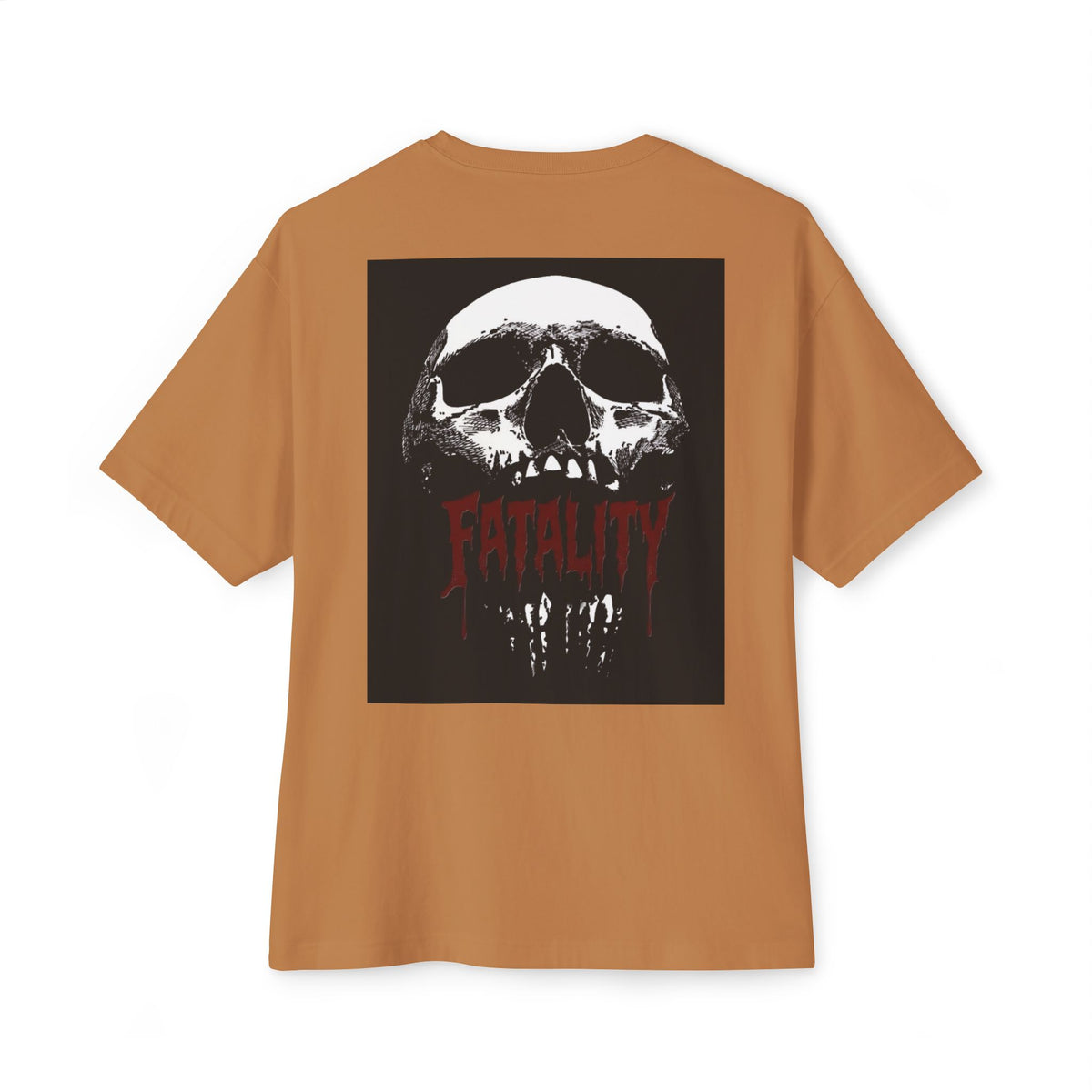 Fatality Graphic Tee — Horror Drip Text Boxy T-Shirt