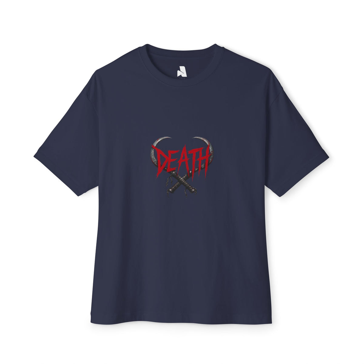 Death Graphic Tee — Gothic Punk Oversized Boxy T-Shirt