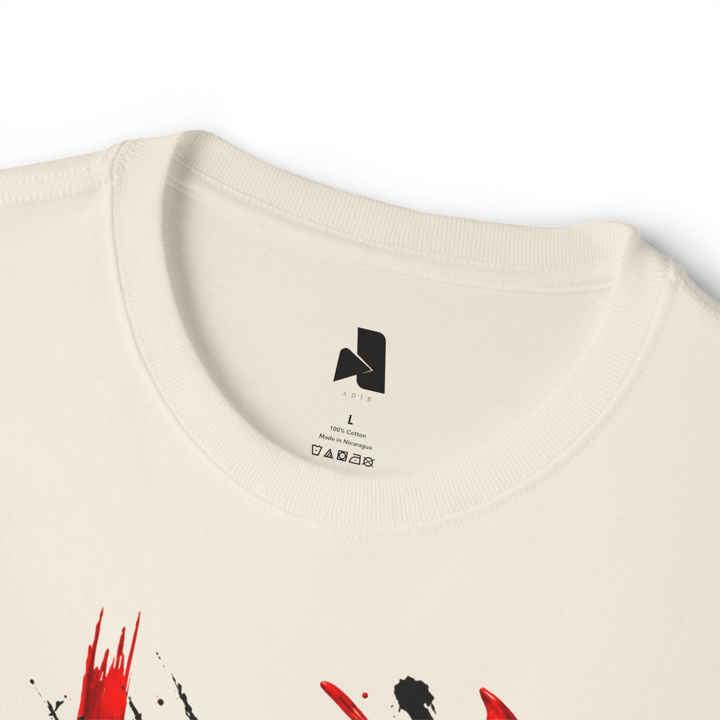 Boxy Tee — Red & Black Grunge X Graphic