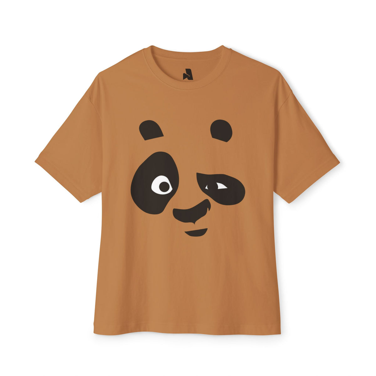 Panda Face Oversized Tee — Cute Minimalist Animal Graphic Shirt
