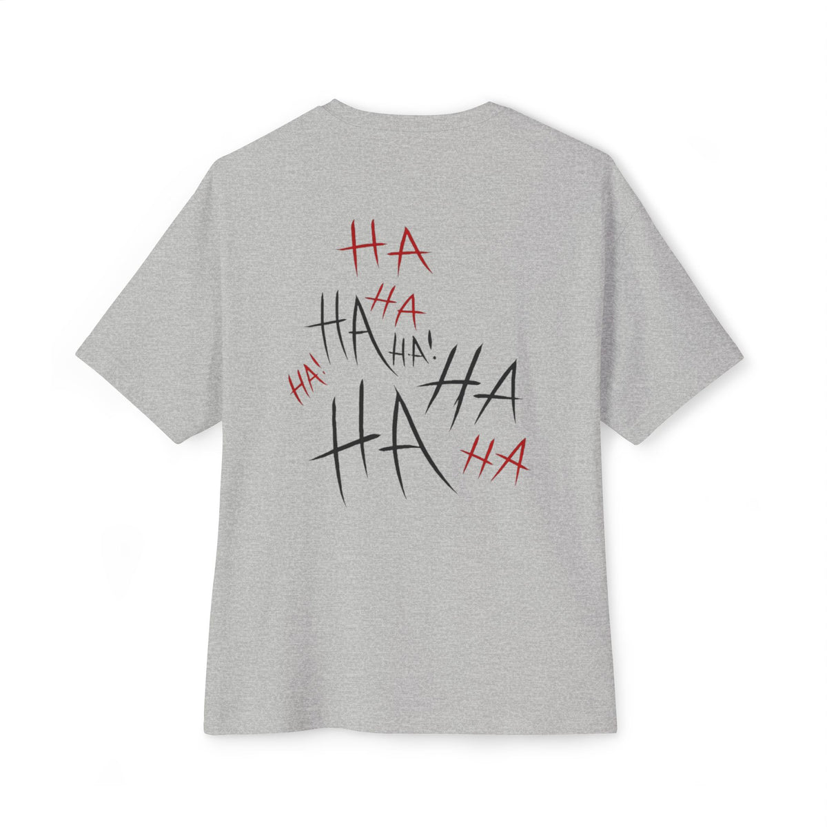 Boxy Tee — Minimal 'HA HA' Sketch Graphic T-Shirt