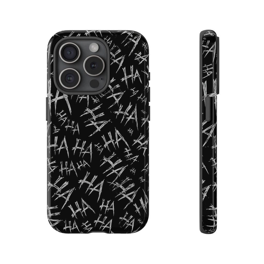 Phone Case — Black 'HA' Graffiti Pattern Protective Case