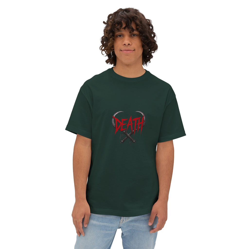 Death Graphic Tee — Gothic Punk Oversized Boxy T-Shirt