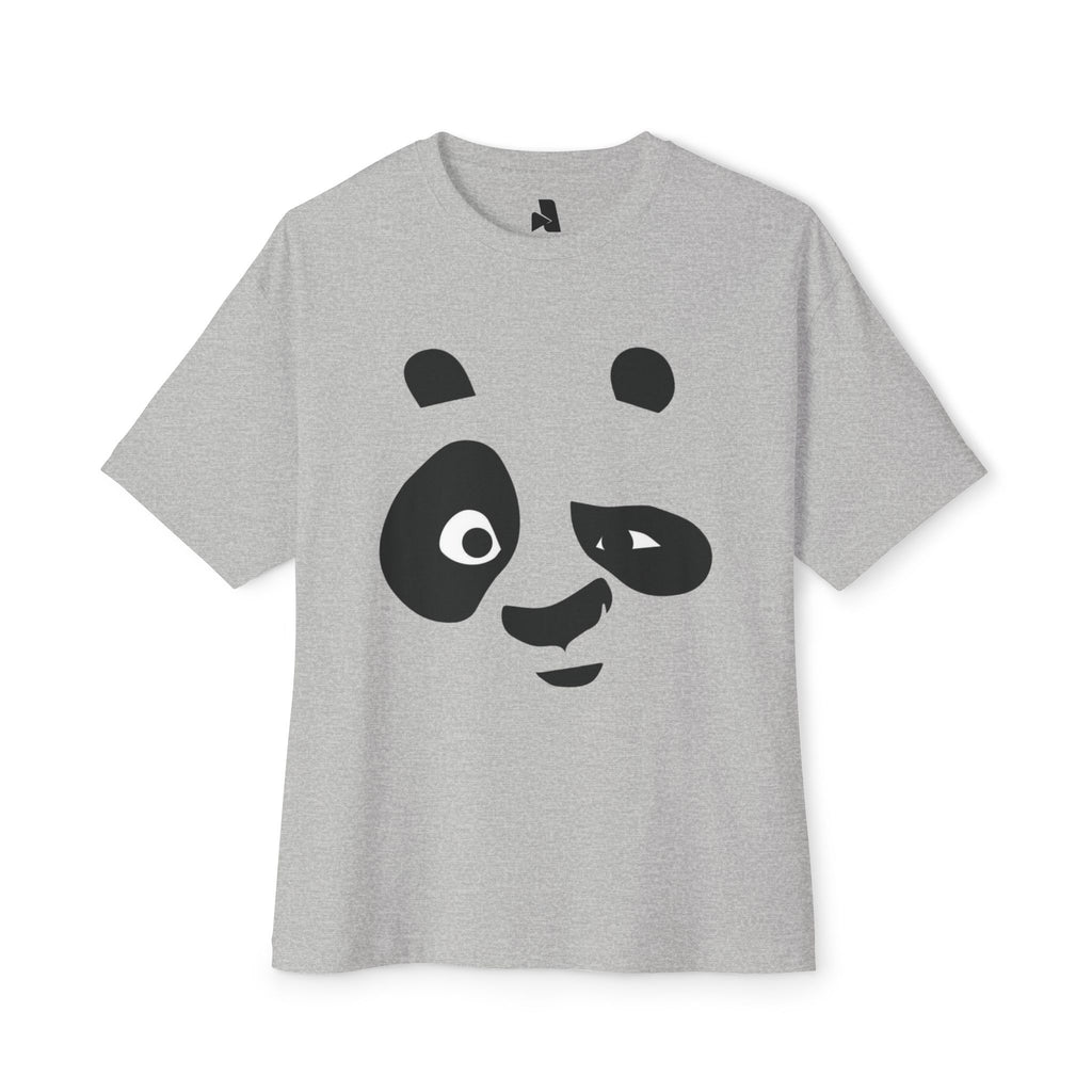 Panda Face Oversized Tee — Cute Minimalist Animal Graphic Shirt