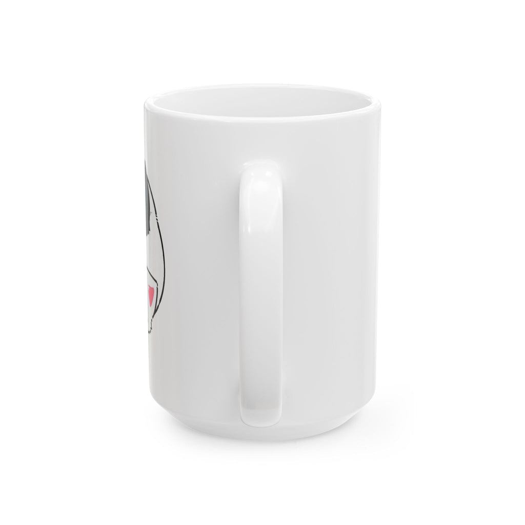 Cat Face Ceramic Mug — Cute Sleeping Kitty Coffee Cup (11oz & 15oz)