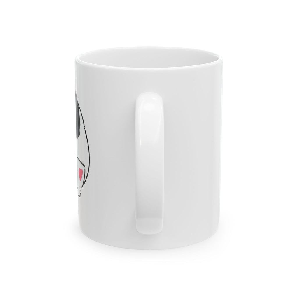 Cat Face Ceramic Mug — Cute Sleeping Kitty Coffee Cup (11oz & 15oz)