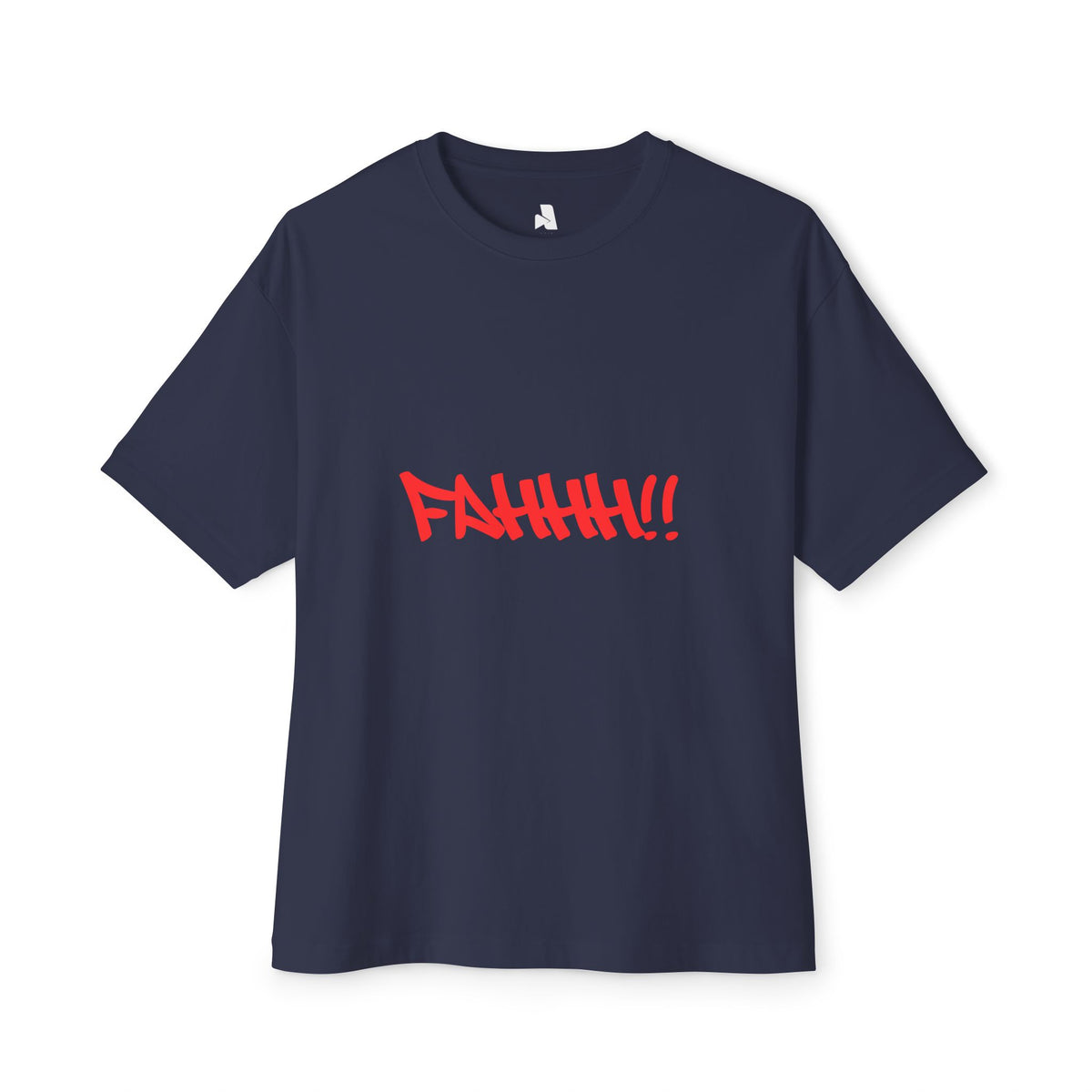 Boxy Tee — Red 'FAHHH!!' Graffiti Graphic