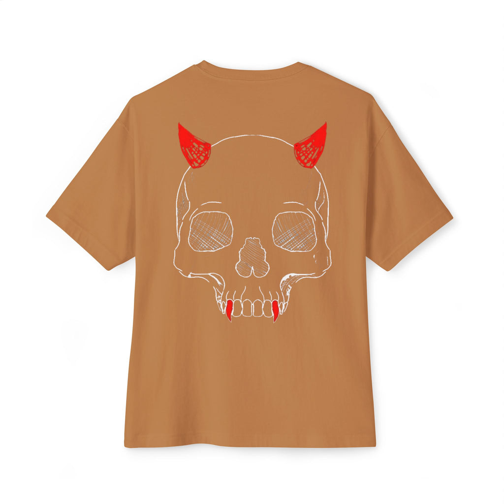 Doodled Skull Oversized Boxy Tee