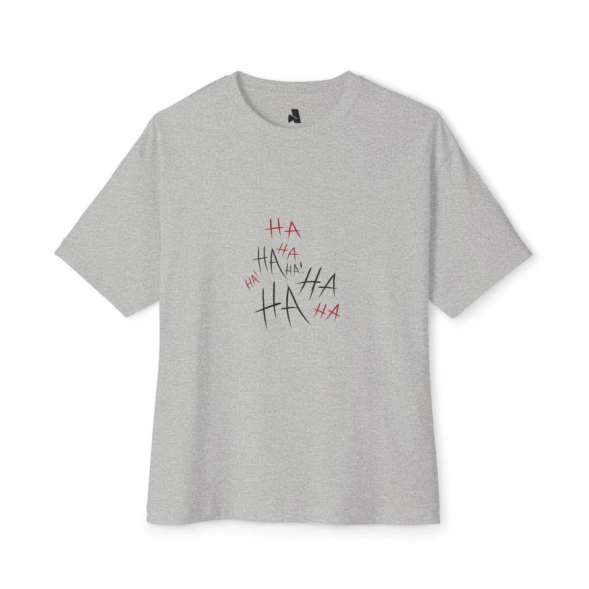 Boxy Tee — Minimal 'HA HA' Sketch Graphic T-Shirt