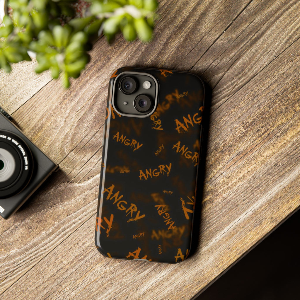 "ANGRY" Pattern Tough Phone Cases