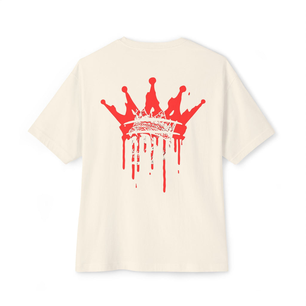 Boxy Tee — Red Drip Crown Graphic T‑Shirt