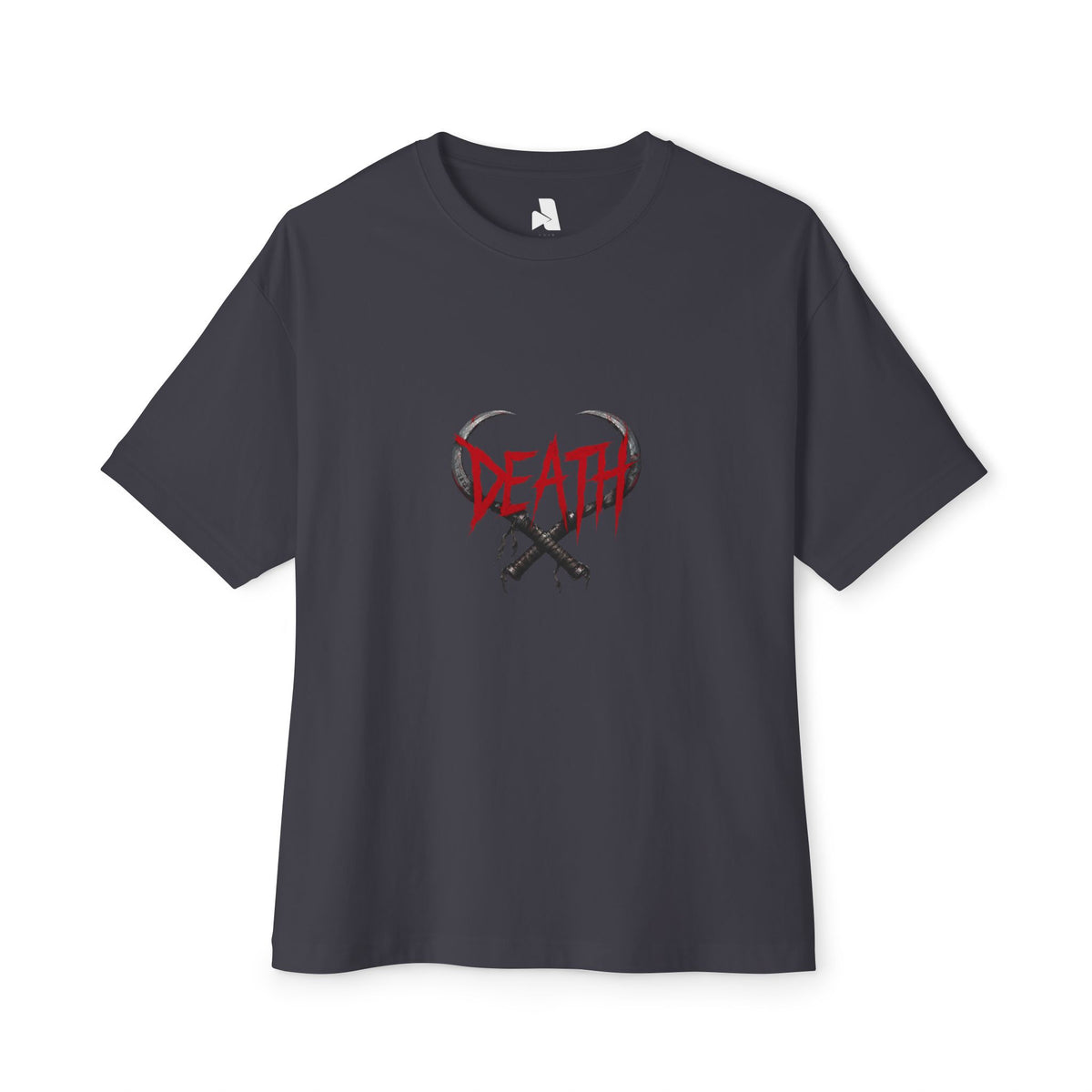 Death Graphic Tee — Gothic Punk Oversized Boxy T-Shirt