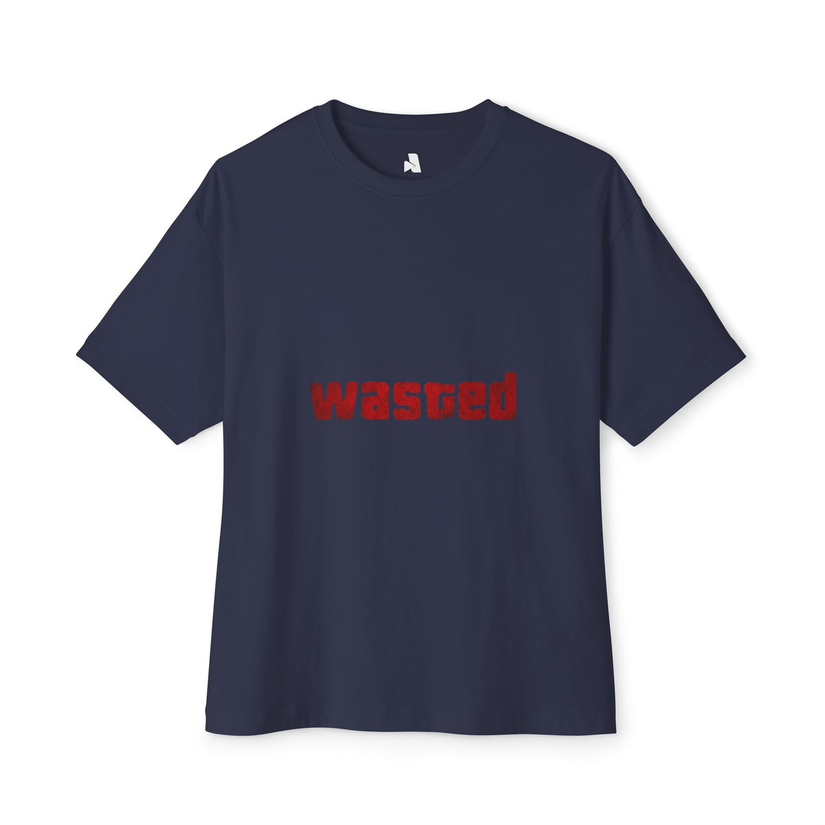 Wasted Graphic Tee — Minimal Red 'wasted' Boxy T-Shirt