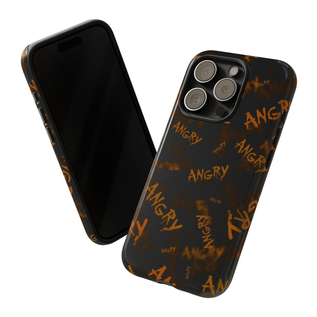 "ANGRY" Pattern Tough Phone Cases