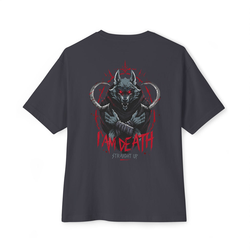 Death Graphic Tee — Gothic Punk Oversized Boxy T-Shirt