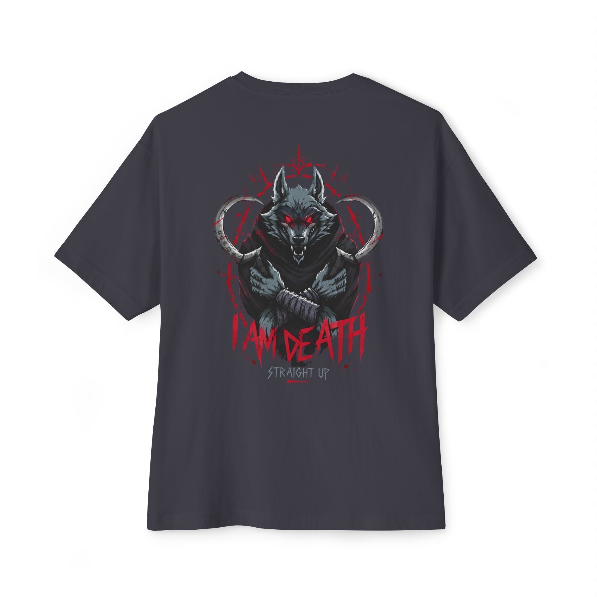 Death Graphic Tee — Gothic Punk Oversized Boxy T-Shirt